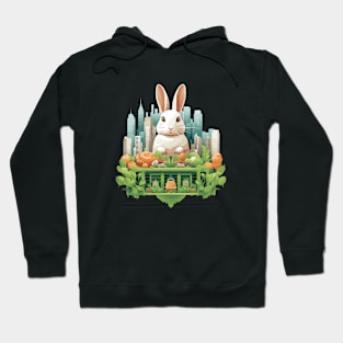 Rabbit Bunny Animal Beauty Nature City Discovery Hoodie